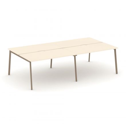 Estetica Рабочая станция на 4 места ES.D.RS-4.3-VP Сатин/Латте металл 2760*1500*750