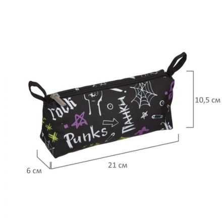 Пенал косметичка   Панк , с подкладом, 210x60x105