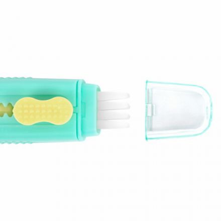 Ластики выдвижные с кистью 2 в 1 BRAUBERG "Slider Duo", НАБОР 4 ШТУКИ, 85х21х15 мм, пастельные цвета ассорти, блистер, 271993