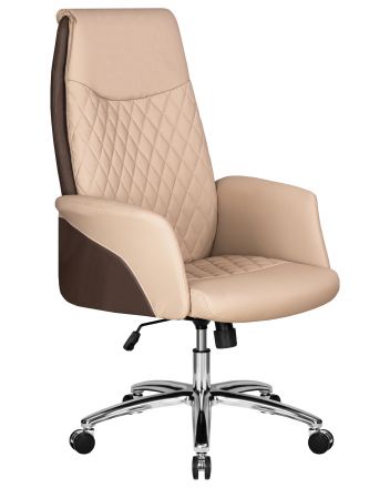 Офисное кресло для руководителей DOBRIN LEONARD, коричнево-бежевый
