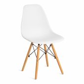 Стул Tetchair CINDY (EAMES) (mod. 1801) дерево бук/металл/сиденье пластик, 45x51x82 см, White (белый)