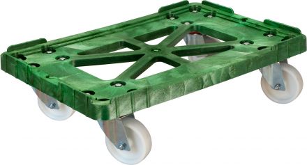 Тележка 600х400 полиамидные колеса, Россия  зелёный