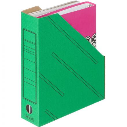 Вертикальный накопитель Attache картонный зеленый ширина 75 мм (2 штуки в упаковке) Вертикальный накопитель Attache картонный зеленый ширина 75 мм (2 штуки в упаковке)