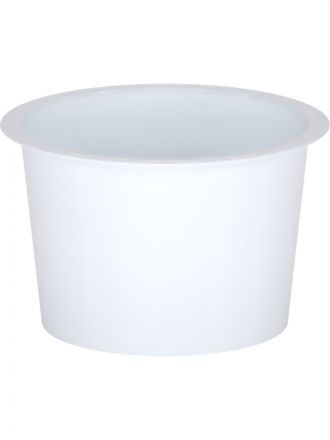 Контейнер п/п 0,175л. круглый, под запайку, с белой крышкой цв. белый