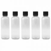 Дорожный набор флаконов в косметичке с наклейками, 5х100 мл, цвет черный, DASWERK (ДАСВЕРК), 609304