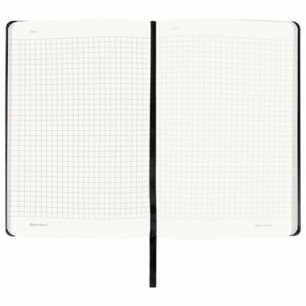 Блокнот А5 (130х210 мм), BRAUBERG ULTRA, балакрон, 80 г/м2, 96 л., клетка, черный, 113032