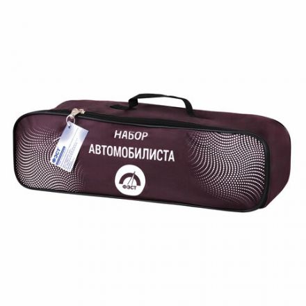 Набор автомобилиста "На техосмотр": аптечка (приказ 260н), огнетушитель ОП-2, знак, сумка, 3867