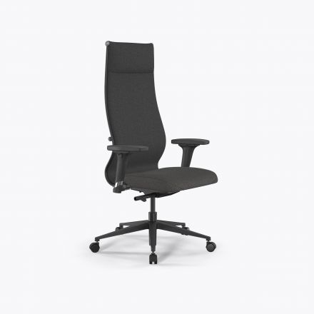 Кресло SynchroSit 10 B1-162D - Bahama /Kb15/Wh12/D02P(M23.B11.G19.W02) Темно-серый