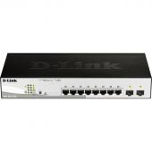 Коммутатор D-Link DGS-1210-10MP/F3A, L2 8x10/100/1000Base-T PoE и 2xSFP