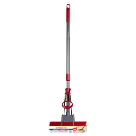 Швабра самоотжимная, роликовый двойной отжим, насадка PVA 27 см, телескопический черенок 125 см, LAIMA, 603597 Швабра самоотжимная, роликовый двойной отжим, насадка PVA 27 см, телескопический черенок 125 см, LAIMA, 603597