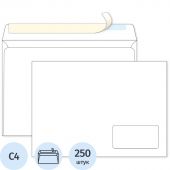 Конверт С4 ECOPOST стрип прав.ниж окно (55x110) 90г/м2 250шт/уп