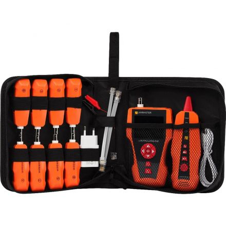 Тестер LANMASTER LAN-PRO-L/TPK-POE-8R с изм. длины, трассировкой и опр. POE