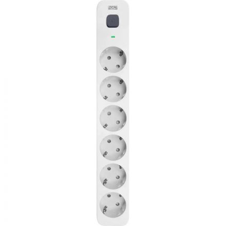 Сетевой фильтр Powercom SP-06W 5,0 м (6 розеток) белый/серый Сетевой фильтр Powercom SP-06W 5,0 м (6 розеток) белый/серый