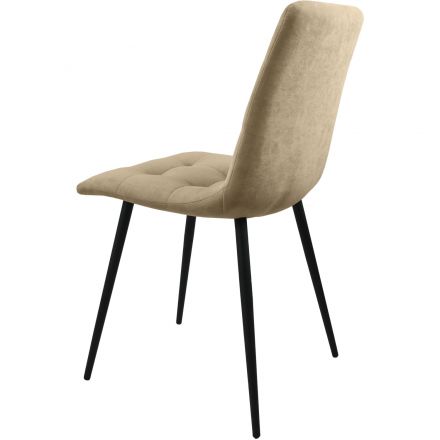 Стул GL_Риполи ЭМАЛЬ ЧЕРНЫЙ МУАР Catania Latte/песочный