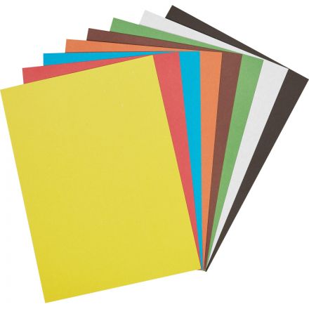 Картон цветной №1 School Отличник (А4, 8 листов, 8 цветов, немелованный)