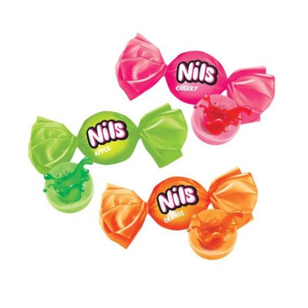 Карамель жевательная Нильс со вк. виш. с кост., апел., зел ябл., 500г НК275