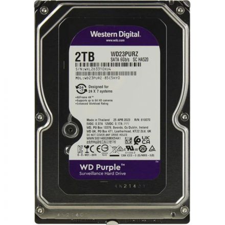Жесткий диск WD PURPLE SATA 2TB 3.5 64MB (WD23PURZ) Жесткий диск WD PURPLE SATA 2TB 3.5 64MB (WD23PURZ)