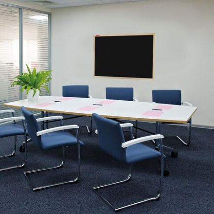 Доска для мела магнитная 50х70 см, черная, деревянная рамка, BRAUBERG "Wood", 238803