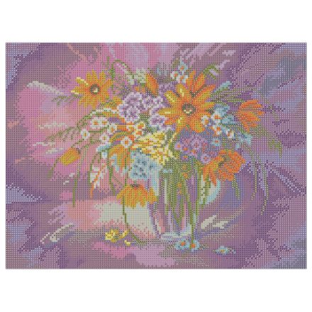 Картина стразами (алмазная мозаика) 30х40 см, ОСТРОВ СОКРОВИЩ "Букет в вазе", без подрамника, 662562 Картина стразами (алмазная мозаика) 30х40 см, ОСТРОВ СОКРОВИЩ "Букет в вазе", без подрамника, 662562