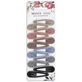 Заколки для волос НАБОР 12 шт., 5 см, клик-клак, матовый, пастельные цвета, MONTE VITA (МОНТЕ ВИТА), 457094 Заколки для волос НАБОР 12 шт., 5 см, клик-клак, матовый, пастельные цвета, MONTE VITA (МОНТЕ ВИТА), 457094