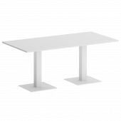 Home Office Стол прямоугольный VR.SP-5-180.2 Белый бриллиант/Белый металл 1800*900*753