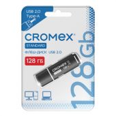 Флеш-диск 128 GB, CROMEX (КРОМЕКС) Standard USB 2.0, черный, 514161