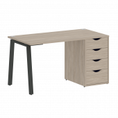 Home Office Стол письменный VR.SP-3-138.4.A Дуб аттик/Антрацит металл 1380*720*750