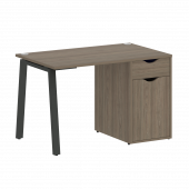 Home Office Стол письменный VR.SP-3-118.1.A Вяз/Антрацит металл 1180*720*750