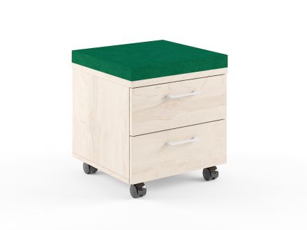 Тумба с подушкой XMC-2D.1 Бук Тиара/Зеленый XTEN