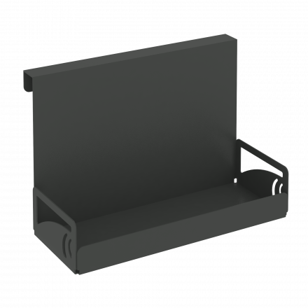 Навесной лоток для канцелярских принадлежностей MAN-02 Антрацит металл 200*100*130