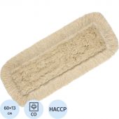 Насадка МОП плоская разрезная шубка хлопок 60x13 см бежевая