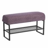 Банкетка-обувница Charli Lux/Чарли Люкс велюр/букле, VT shape wood rose