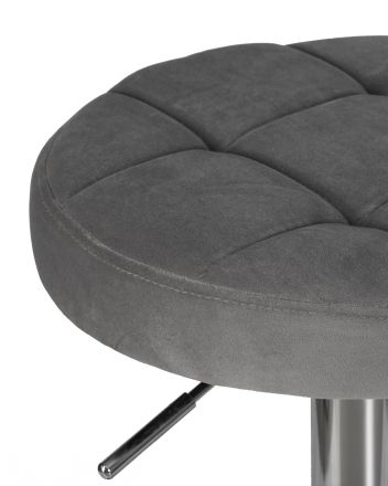 Набор 2 шт Табурет барный DOBRIN BRUNO, серый велюр (MJ9-75)