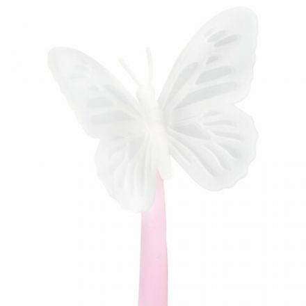 Ручка фигурная шариковая ЮНЛАНДИЯ "Бабочка", силиконовый корпус, ассорти, СИНЯЯ, пишущий узел 0,7 мм, 143795