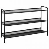 Полка для обуви "Женева-33", 865х270х600 мм, 3 полки, металл, чёрная, ПДО Ж33 Ч Полка для обуви "Женева-33", 865х270х600 мм, 3 полки, металл, чёрная, ПДО Ж33 Ч