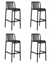 Набор 4 шт Стул барный DOBRIN CHLOE BAR, черный