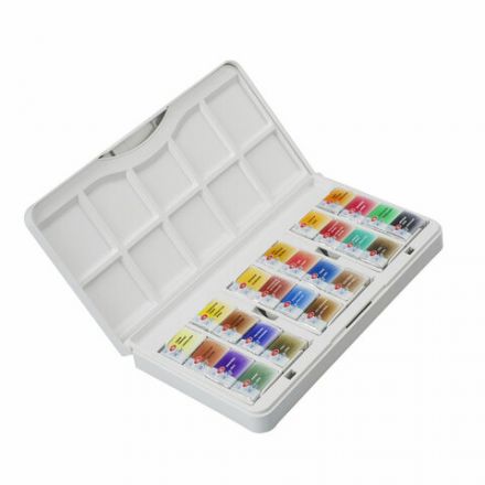 Краски акварельные художественные "Санкт-Петербург", 24 цвета, кювета 2,5 мл, пластиковая коробка, Невская Палитра, 1942017