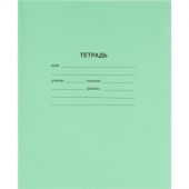 Тетрадь  в зеленом офсете 12 л.,узкая линия уп. по 20 шт.,100% белизна
