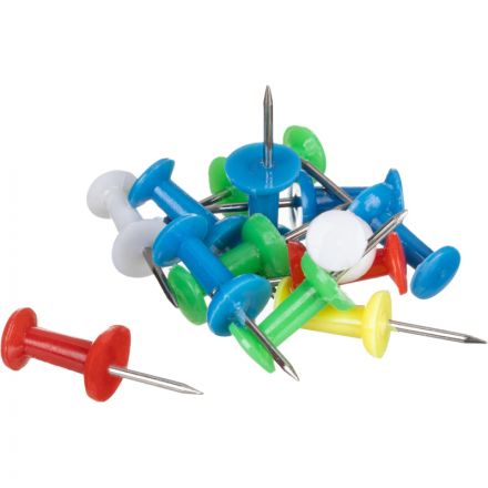 Кнопки силовые д/пробковых досок Attache,пластик,ассорти, 50 шт/уп