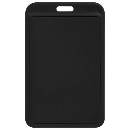 Бейдж вертикальный (85х54 мм), черный, МАТОВАЯ ПОВЕРХНОСТЬ, BRAUBERG EXTRA, 238815