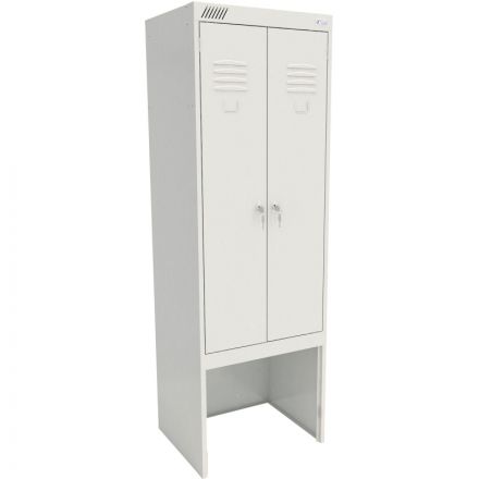 Шкаф для одежды металлический MZ_ШРК 22-600 ВСК с нишей под скамью