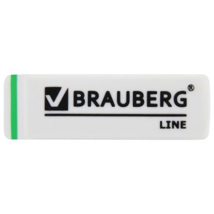 Ластик BRAUBERG "Line", 57х18х8 мм, белый, прямоугольный, скошенные края, 221036 Ластик BRAUBERG "Line", 57х18х8 мм, белый, прямоугольный, скошенные края, 221036