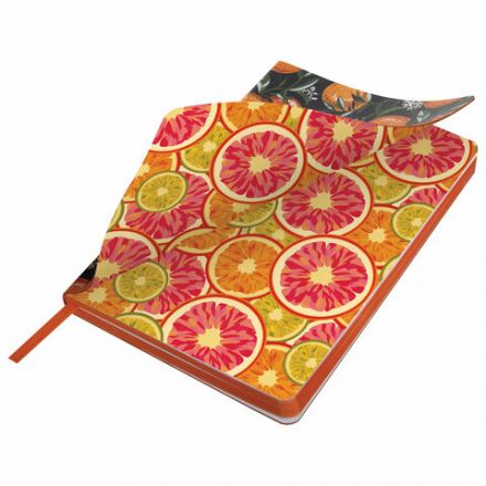 Ежедневник недатированный А5 (138х213 мм), BRAUBERG VISTA, под кожу, гибкий, 136 л., "Orange story", 112018