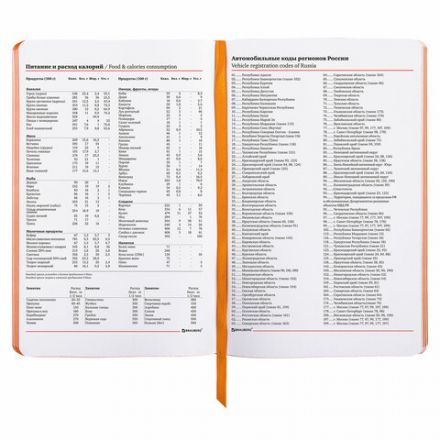 Ежедневник недатированный А5 (138х213 мм), BRAUBERG VISTA, под кожу, гибкий, 136 л., "Orange story", 112018