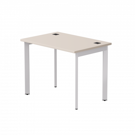 Стол прямой Everprof EVO на металлокаркасе 980х670х755 мм опоры 45гр Кашемир/Белый