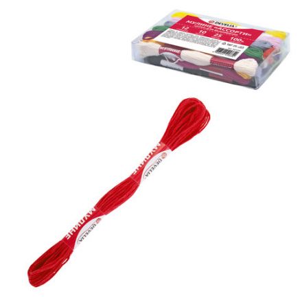 Нитки для вышивания (мулине), набор 25 цветов, 10 м, полиэфир, DEVELIA (Девелиа), 665430