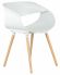 Стул обеденный DOBRIN ALIEN, ножки светлый бук, цвет белый (W-02)