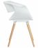 Стул обеденный DOBRIN ALIEN, ножки светлый бук, цвет белый (W-02)