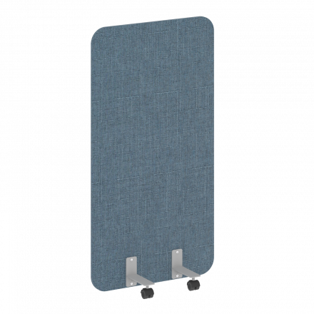 R-line soft Перегородка на металлических опорах, на роликах AP.R-80-150 Romeo 10/Серый металл 800*18*1500