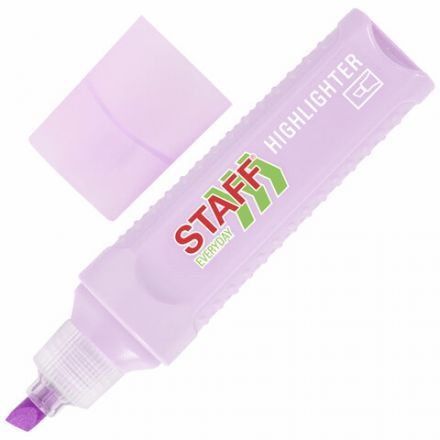 Набор текстовыделителей 4 ПАСТЕЛЬНЫХ ЦВЕТА, STAFF "EVERYDAY HL-707", линия 1-5 мм, скошенный наконечник, 152549